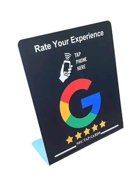 Google Review NFC Pedestal Stand NFC Mobile phone Tap Review plaque URL Writing Social Media Business Review Cards