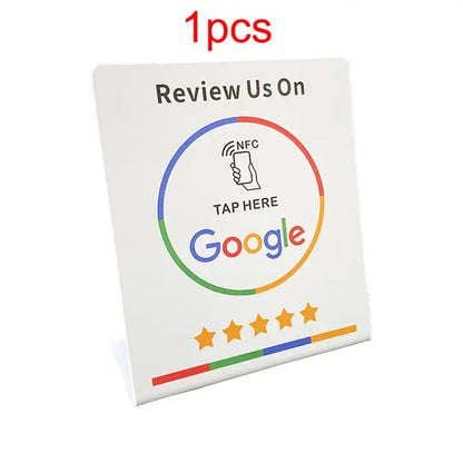 NFC216  888Bytes Google Review Stand NFC Tap Card Business Review  Pedestal Sign