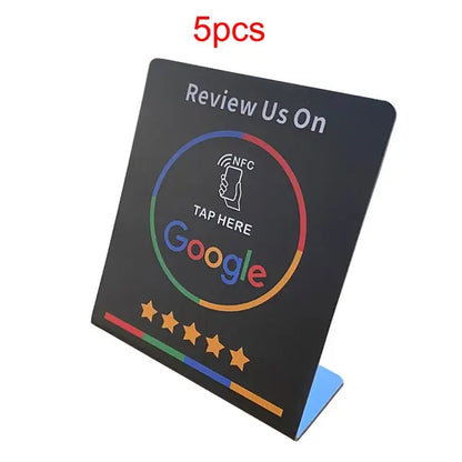 NFC216  888Bytes Google Review Stand NFC Tap Card Business Review  Pedestal Sign