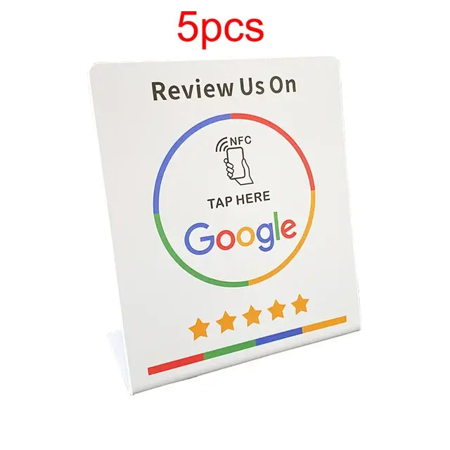 NFC216  888Bytes Google Review Stand NFC Tap Card Business Review  Pedestal Sign