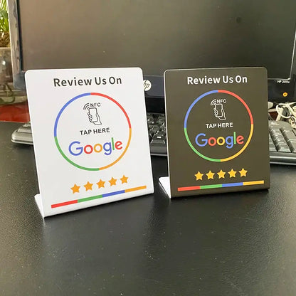 NFC216  888Bytes Google Review Stand NFC Tap Card Business Review  Pedestal Sign